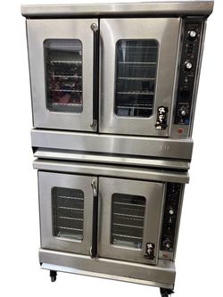 Full Size Bakery Depth Gas Convection Ovens Montague 115A-2D K-12 On Wheels #4567