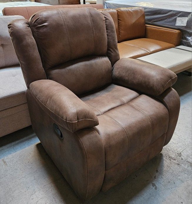 Saddle Brown Microfiber Recliner