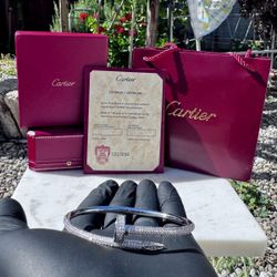 Cartier Silver Bracelet Juste Un Clou Pave