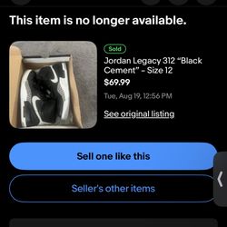 JORDAN LEGACY 312 GS BLACK WHITE