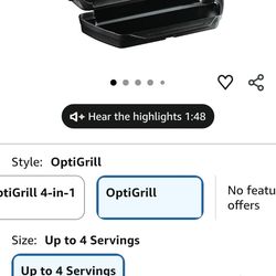 T-fal OptiGrill+ Electric Grill 8356s1