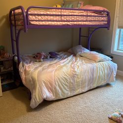 Purple Bunkbed Futon To Queen Lower 