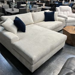 Plush Sectional With Oversize Chaise On Sale 