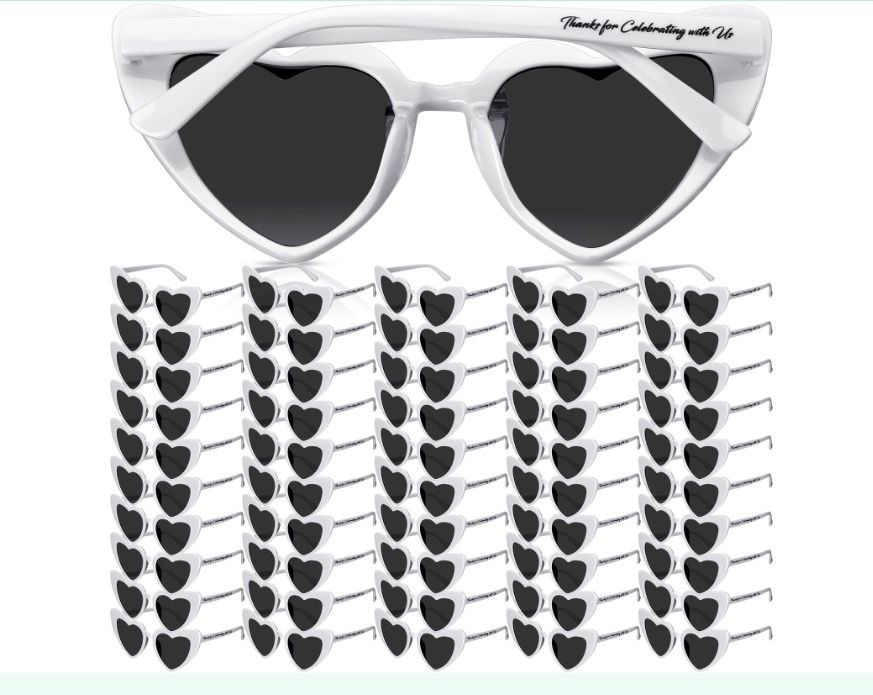 White heart sunglasses