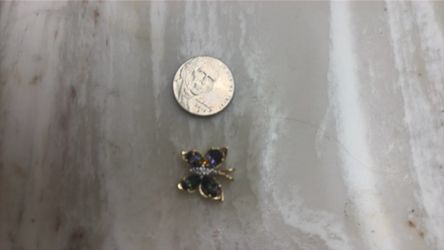 10k gold and topaz butterfly
