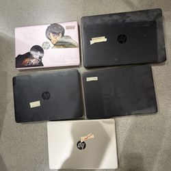 5 hp laptops selling as is for parts 