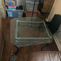 Glass end table