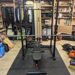 Home Gym With Olympic Weight Set 