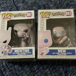 Mew and Mewtwo Funko Pop