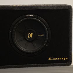 Kicker Competition 10" sub in slim box + Amp