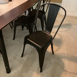 (8) QTY. Dining Chairs Matte Black  