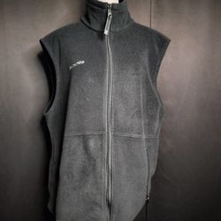 Men's Black Columbia Fleece Vest (Size Large)
