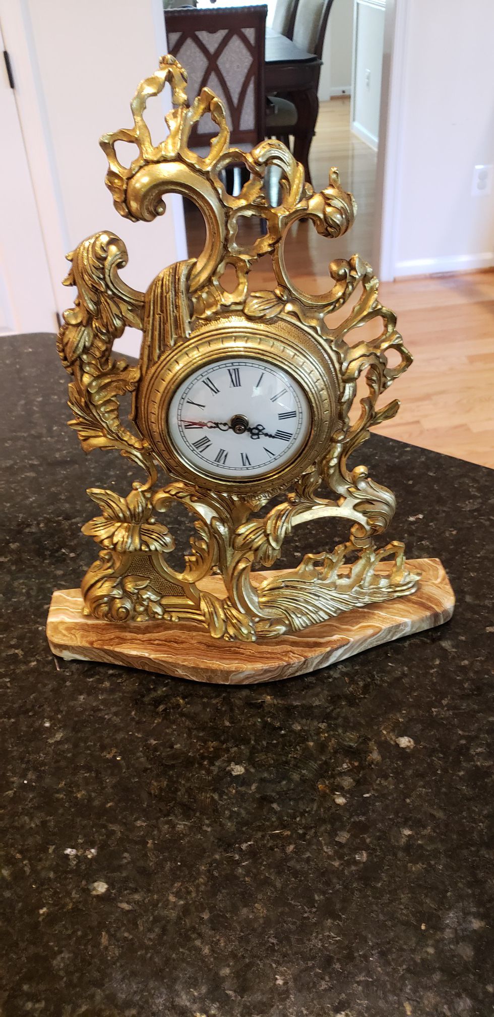 Vintage matson gold clock