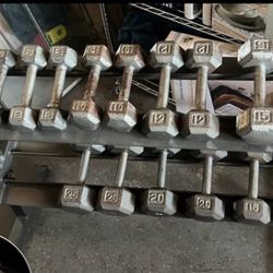 Dumbbells And Weight Rack