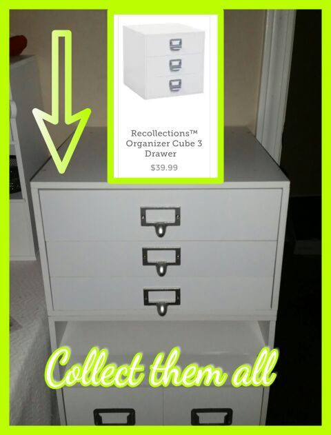 Recollections 3 Drawer Cube Organizer