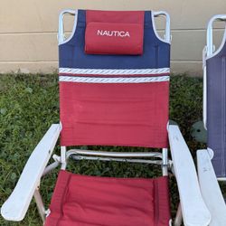 Two Used Nautica Beach Chair Good Condition The Price Is For Both.