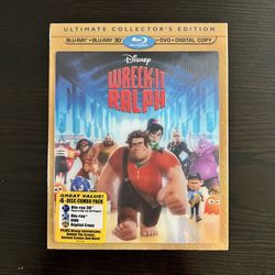 Disney Wreck It Ralph 3D Blu-Ray, Blu-Ray, DVD & Digital Movies w/ Slipcover