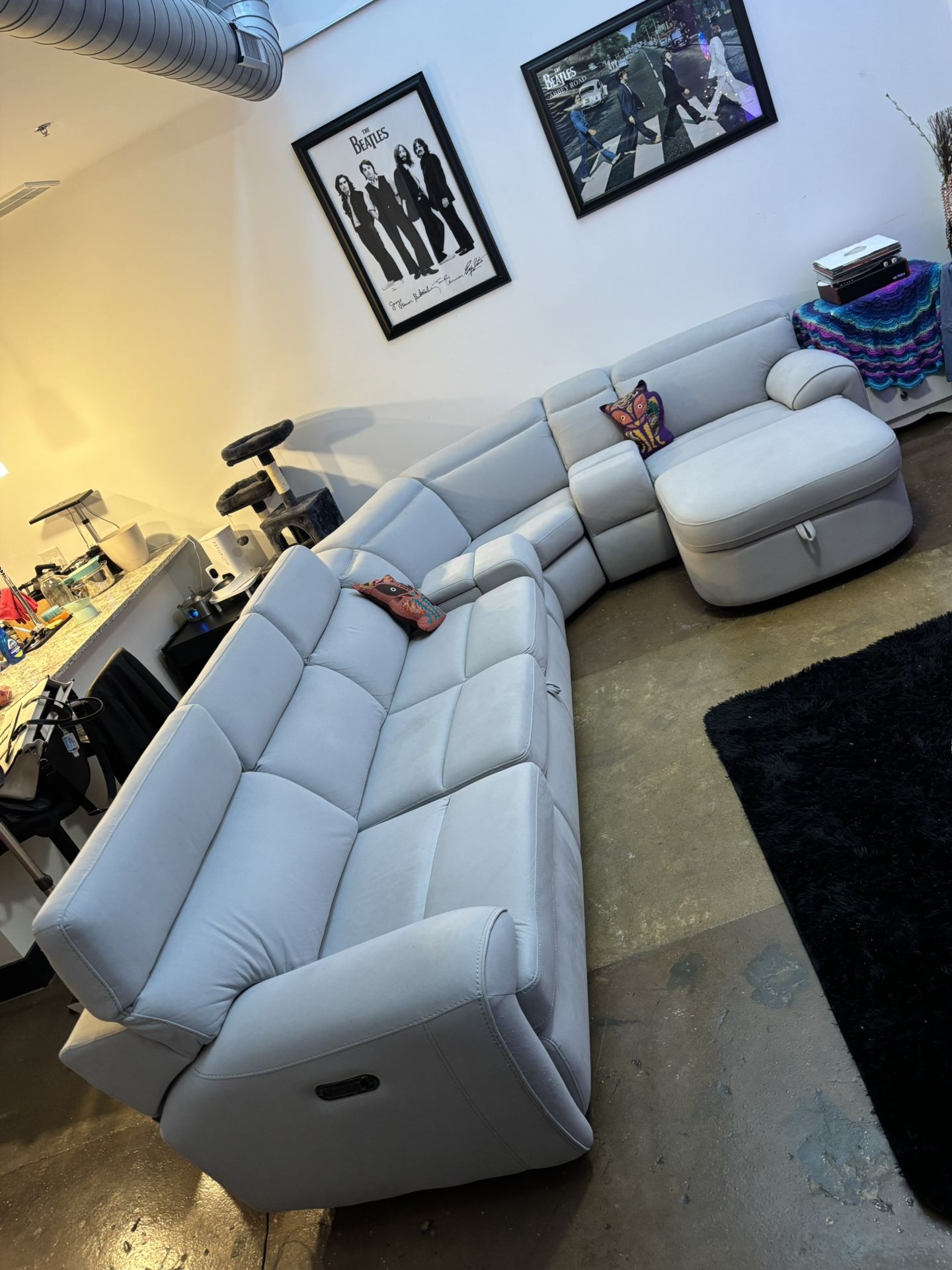 6-Piece Dual-Power Reclining Media Sleeper Sectional with Chaise