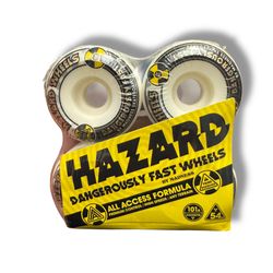 Unisex Hazard Wheels Skateboard Wheels 54mm 101a White
