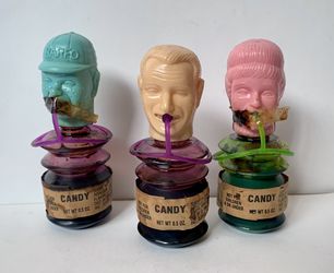 Rare Vintage 1989 Topps BARFO Family Candy Head Containers Mom Dad Son