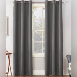 Sun Zero Cooper Textured Thermal-Lined Room Darkening Curtain Panels