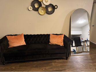 Modern black couch