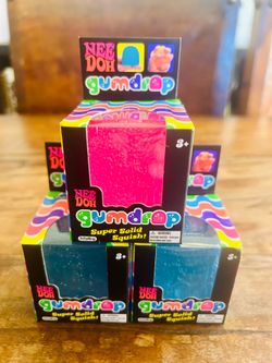 🔥$22 EACH🔥NeeDoh Gumdrop Squishy Fidget 1-Pink  and 2-Blue