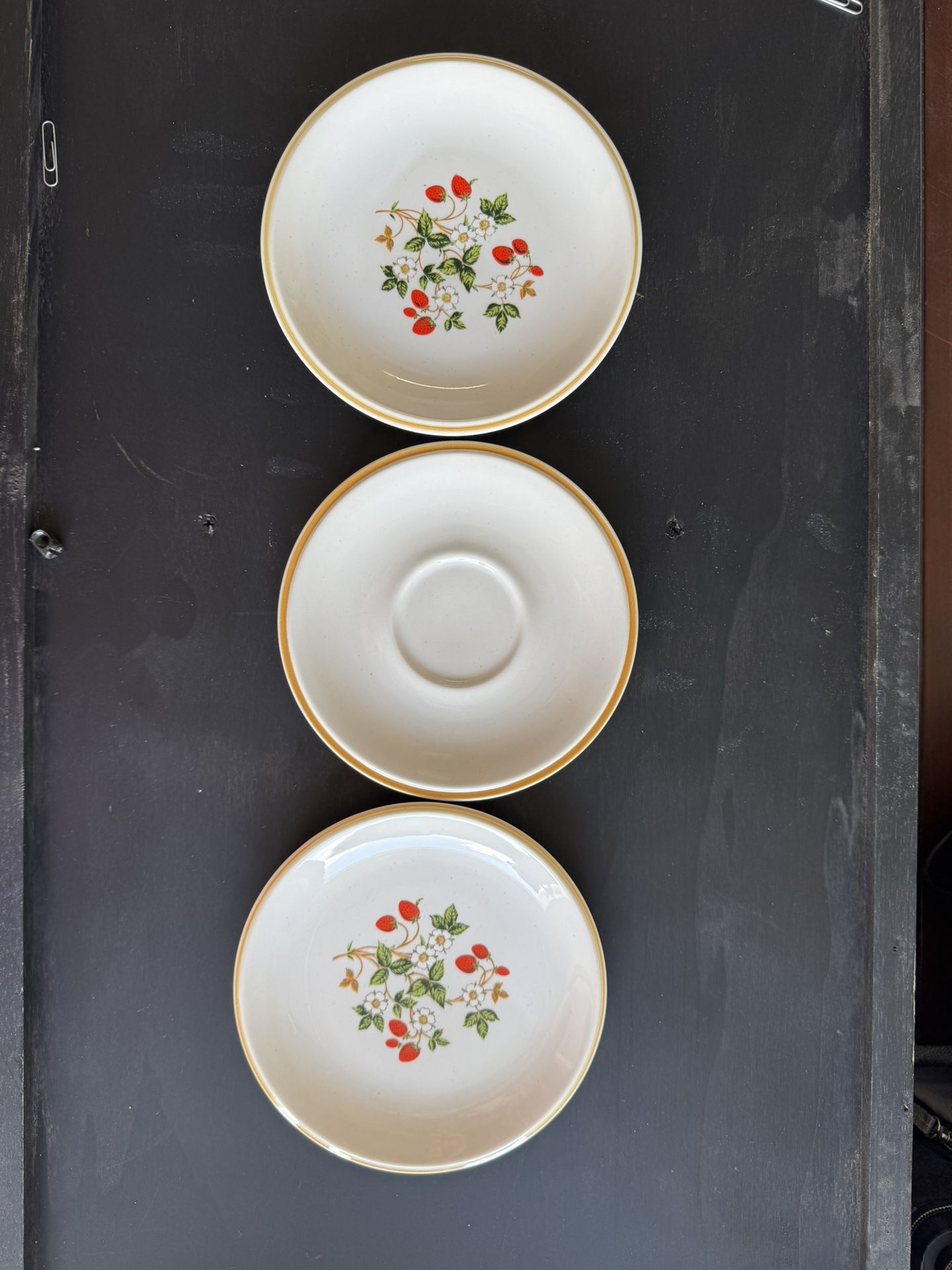 3 Sheffield China Stoneware Strawberries 'n Cream Salad
