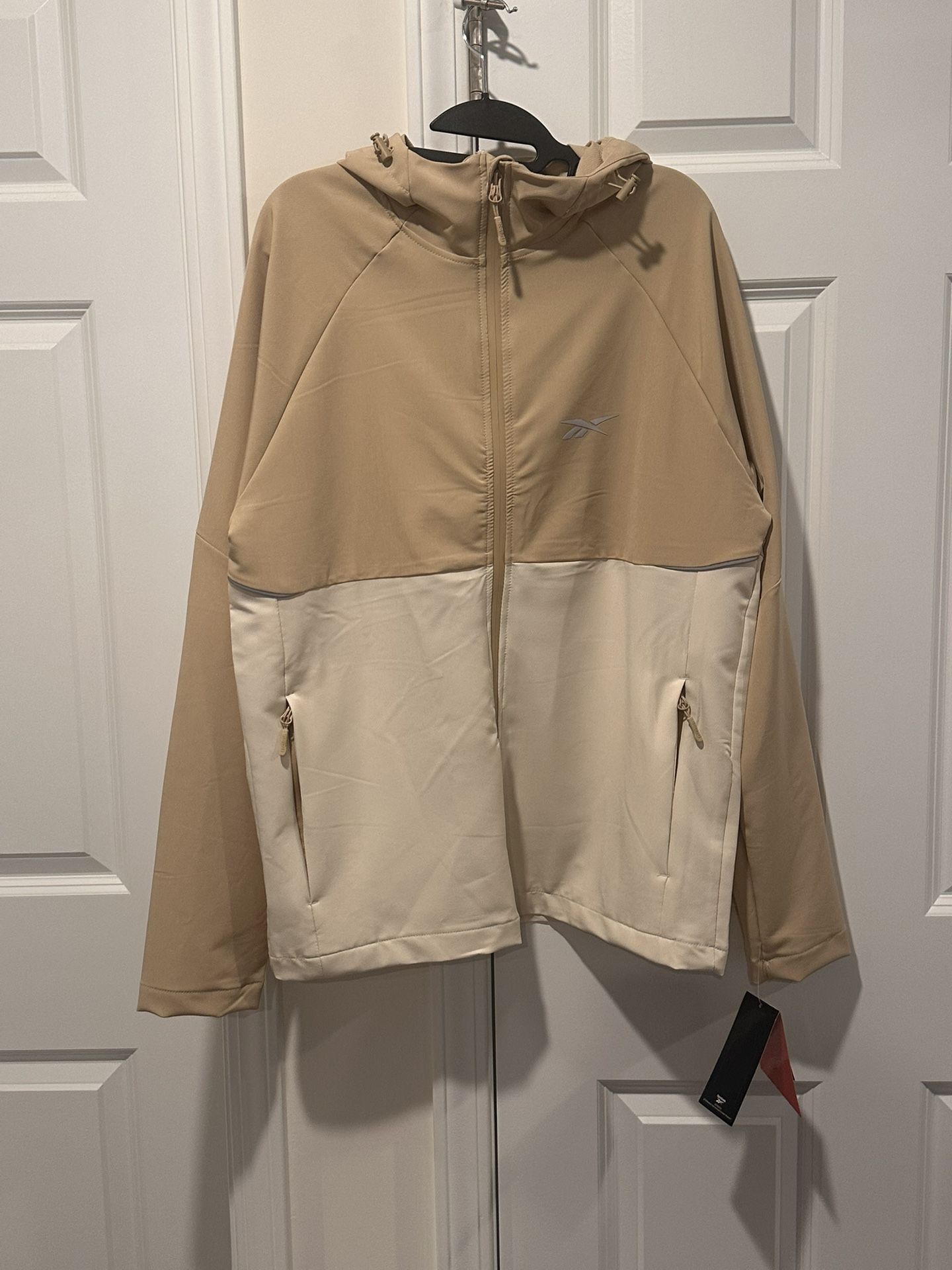 Reebok Men’s Hooded Jacket Medium Beige