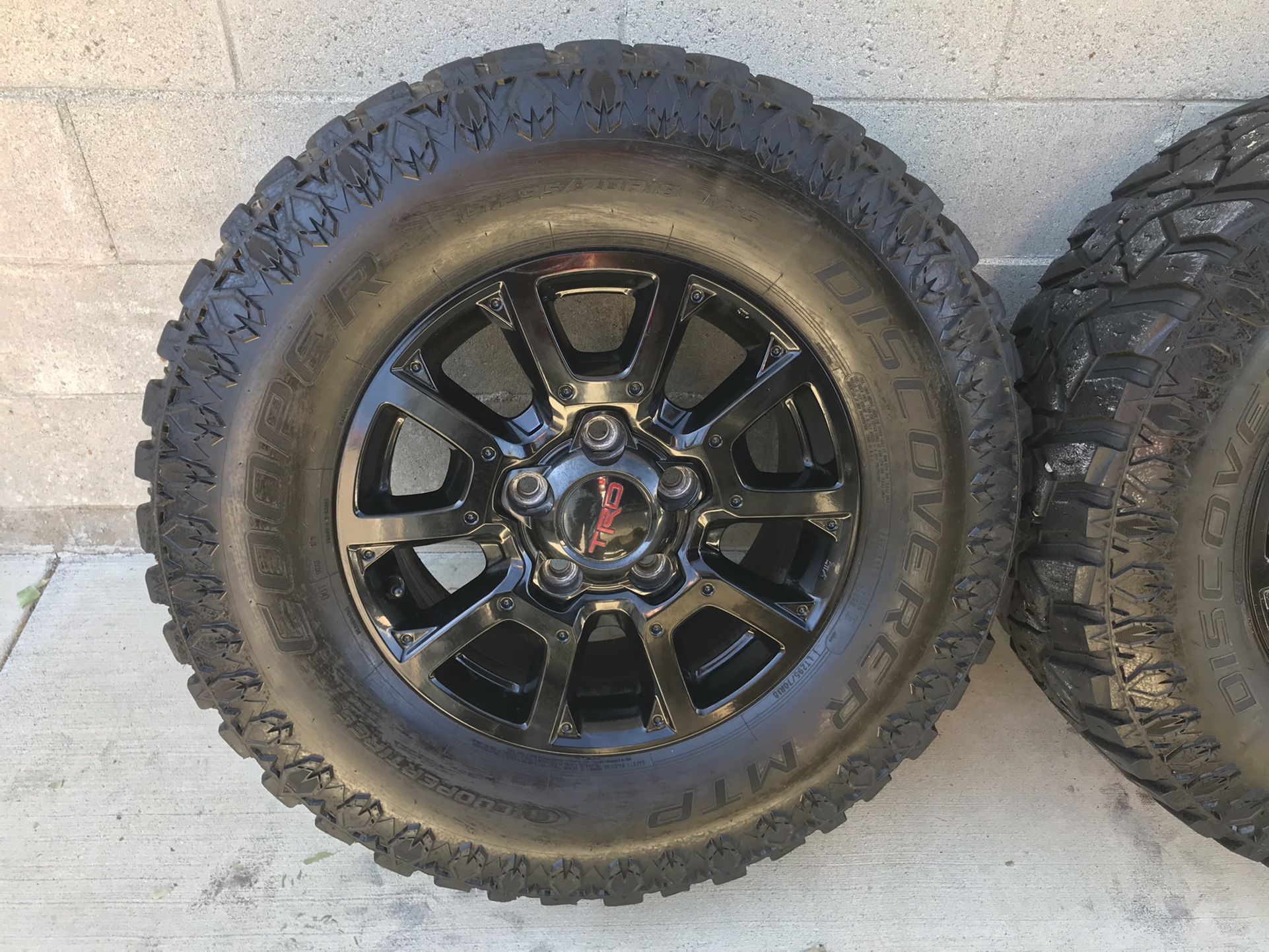 Toyota Tundra TRD PRO OEM wheels with 295/70R18 Cooper Discoverer MTP
