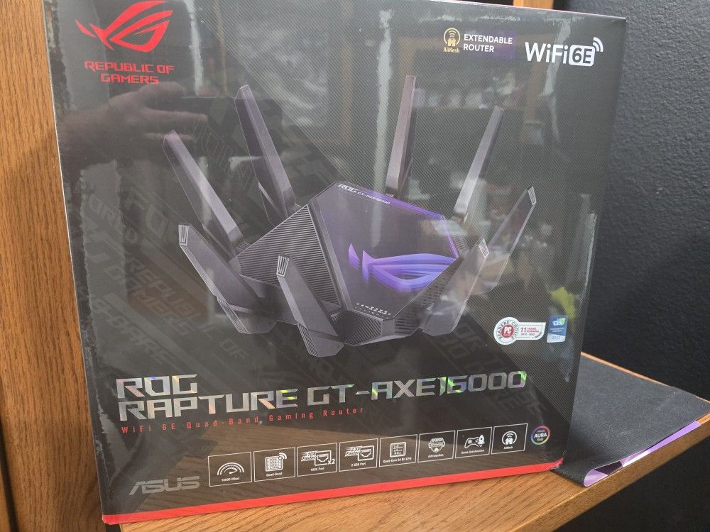 ASUS ROG Rapture WiFi 6E Gaming Router (GT-AXE16000)
