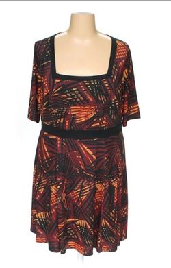 Short Sleeve Geometric Print Dress