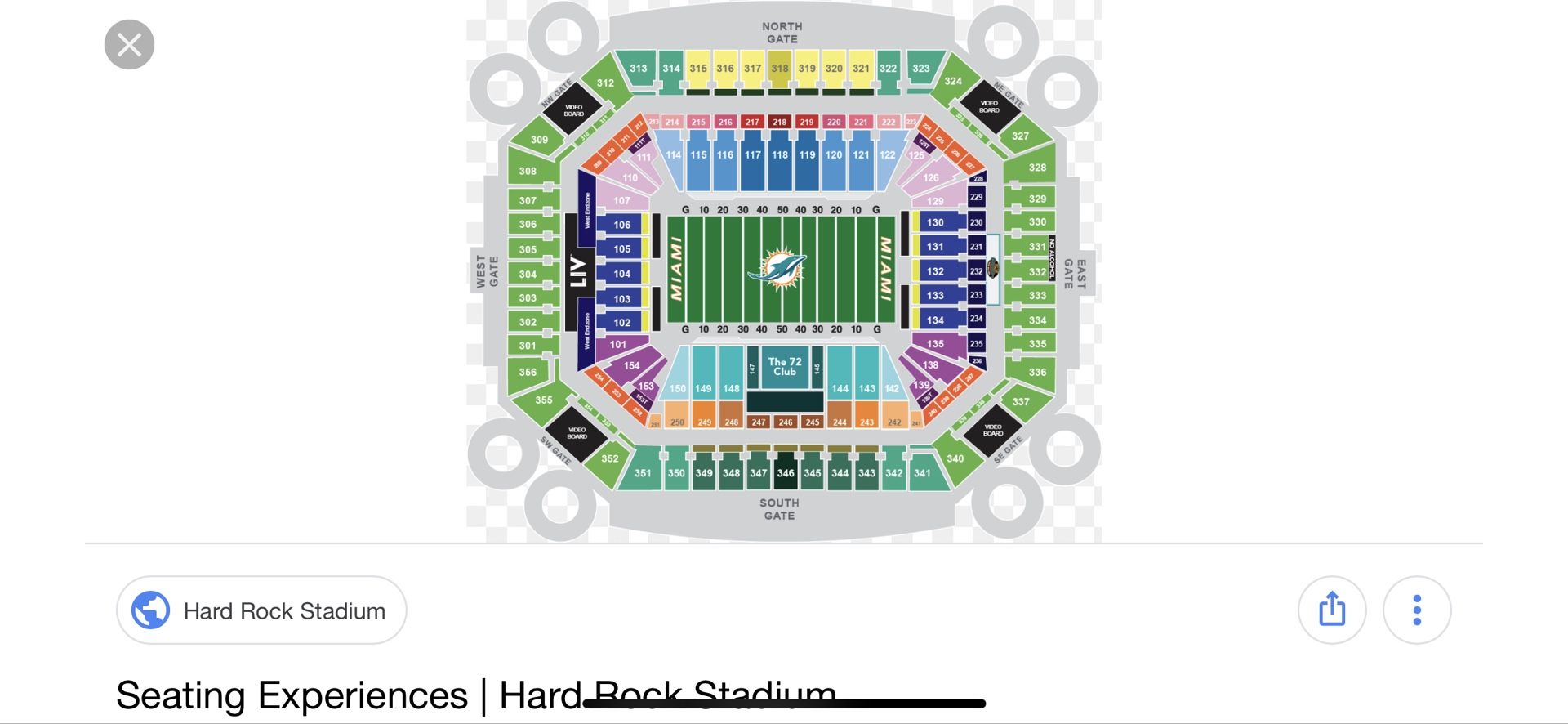 Section 119 at Hard Rock Stadium 