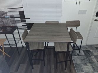 5-Piece Counter Height Dining Table Set (Space-Saving)