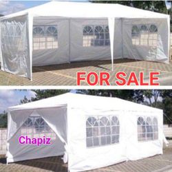 Canopy 10x20ft Canopy Tent with 6 Sidewalls Probable Tent for Parties Beach Camping Party (10x20,White)