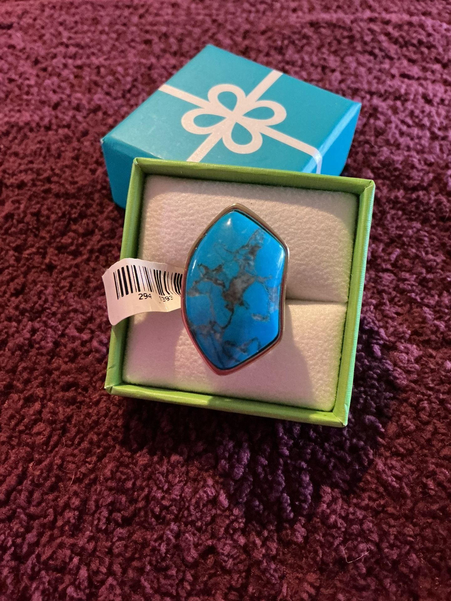 Barse Thailand BR Howlite Turquoise Ring