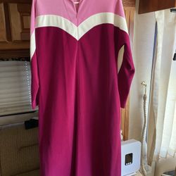 Vintage Velour Fleece Vanity Robe Size S