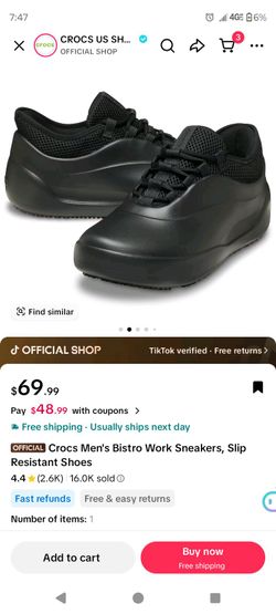 Croc bistro mens 7 woman's 9