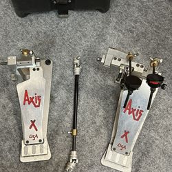 Axis Double Bass Drum Pedals With Case