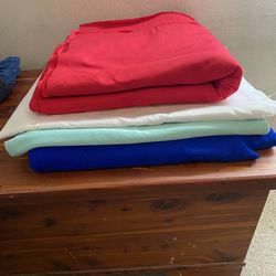 Four pieces of fabric materials