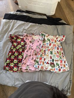 Toddler Dresses 2T, ($5 EACH) Grinch, Disney Baby Yoda, & Disney Christmas 