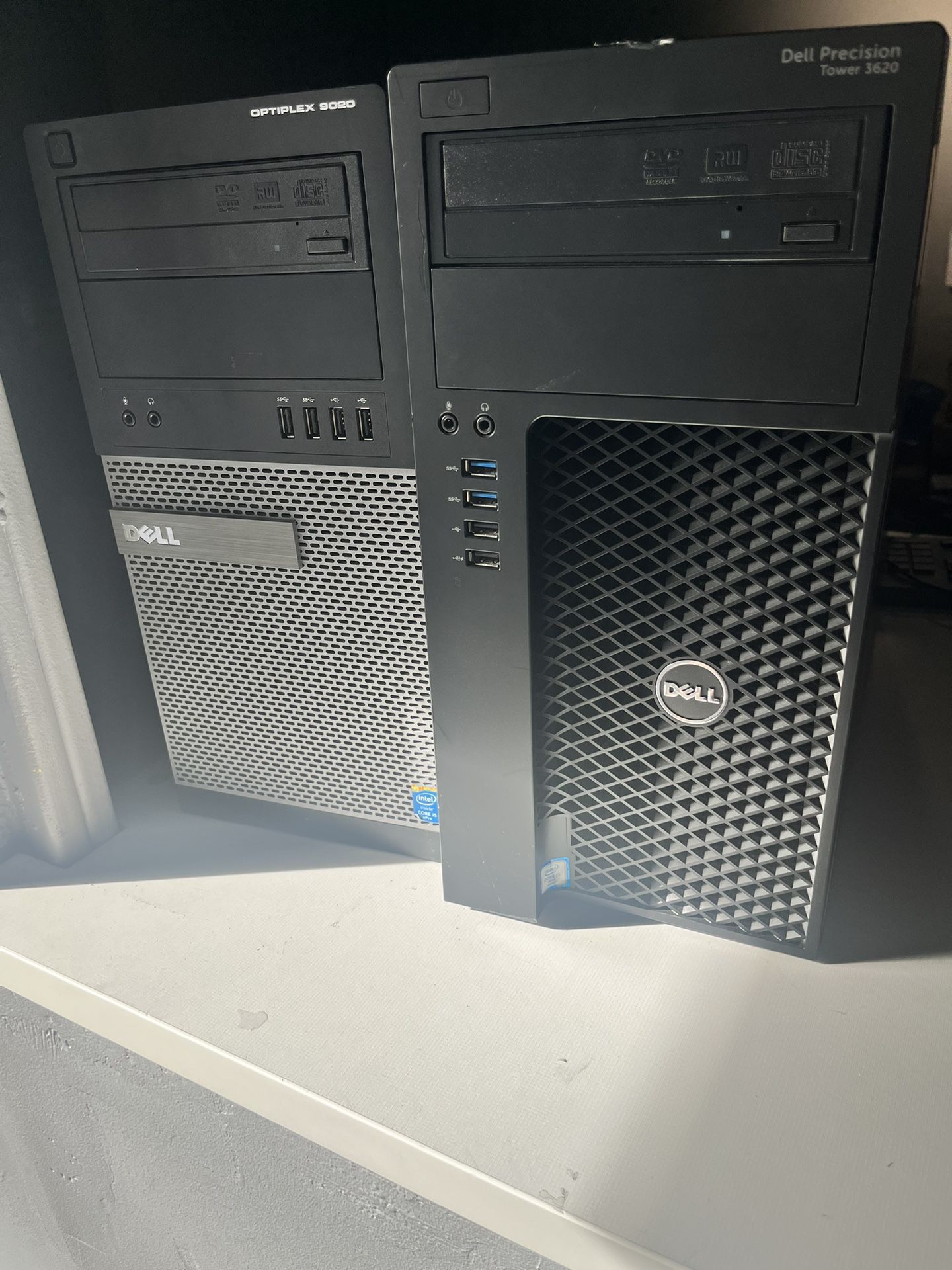 Dell And Hp Desktop Computers Pc Tower 