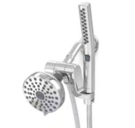 Waterpik 12-spray 5 in. High PressureDual Shower Head and Handheld Shower Head in Chrome