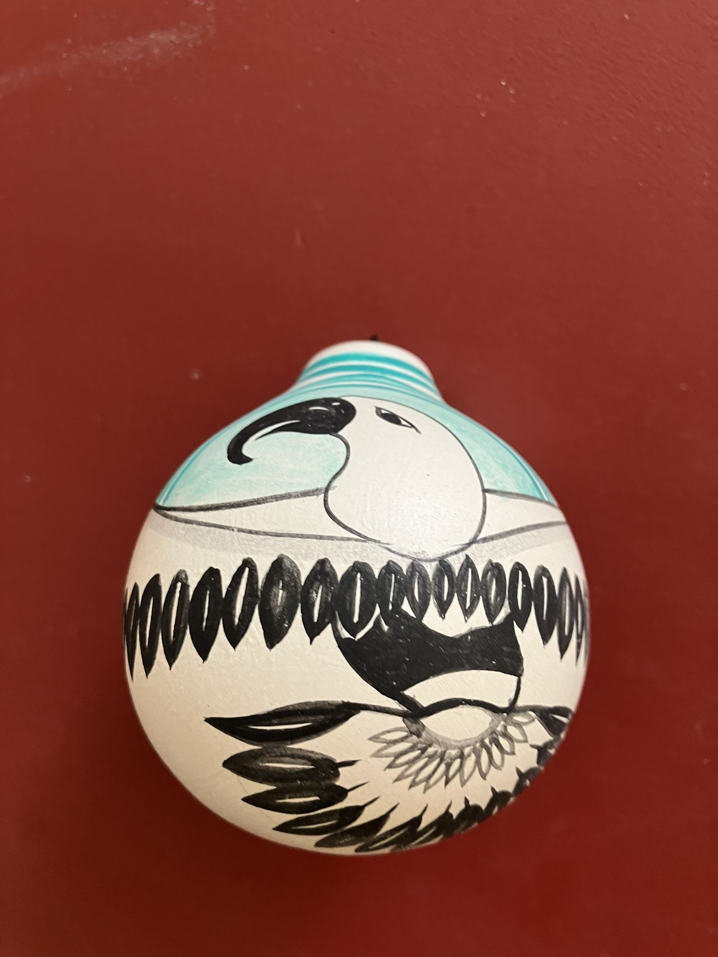 Ornament Native American hand painted