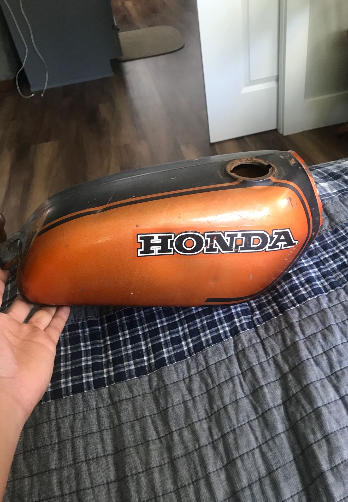 Old Honda motorcycle tank vintage