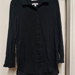 Black Button Up Tops Size M