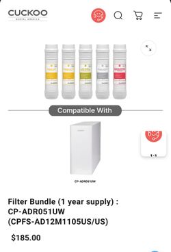 Filtros de agua. Suministros cuckoo