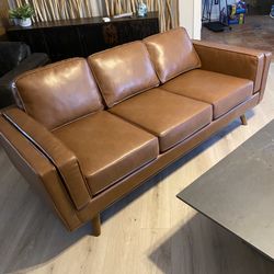 Vegan Faux Leather Sofa - New, delivery OBO