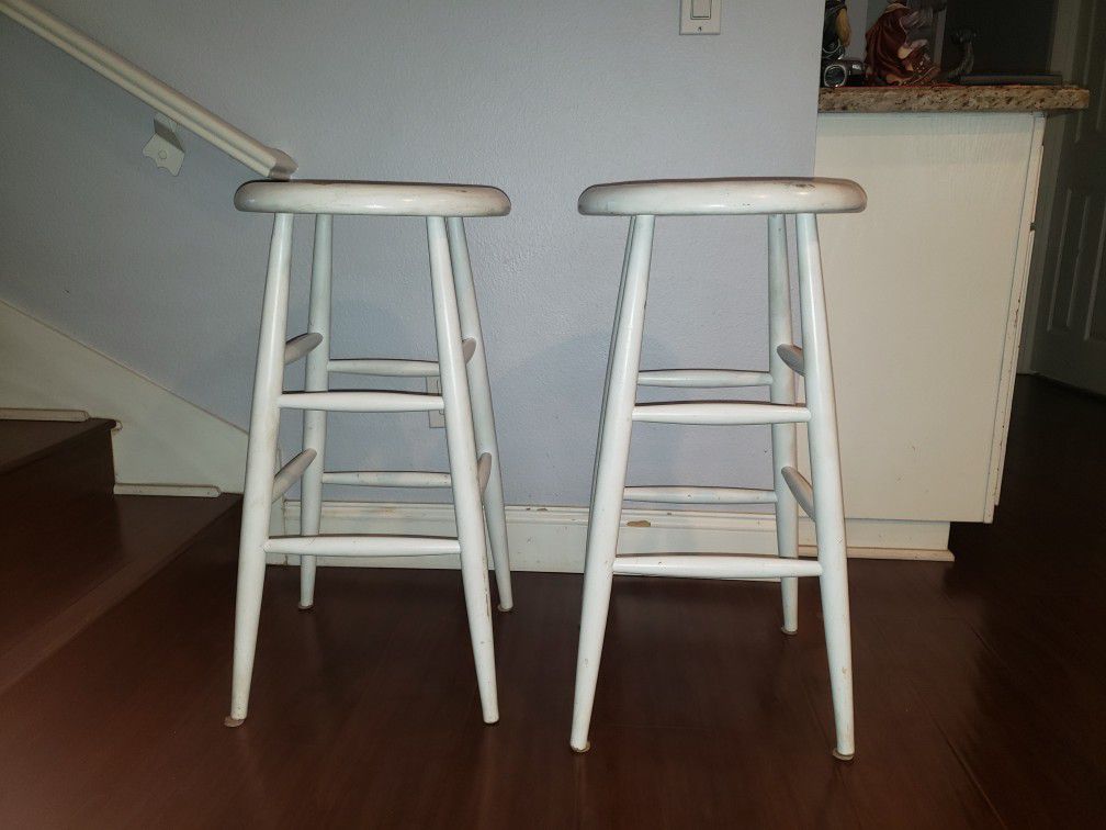 2 Wood Stools 29inches tall