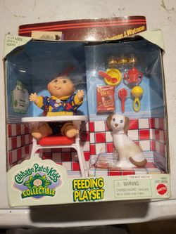 Vintage 1996 Mattel Cabbage Patch Kids Collectible Feeding Playset NIB #69227